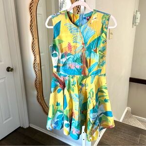 G.Kero / Printed Tropical Bird Sun Dress Sundress
